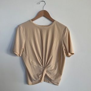 like new lululemon crop twist short sleeve tee
